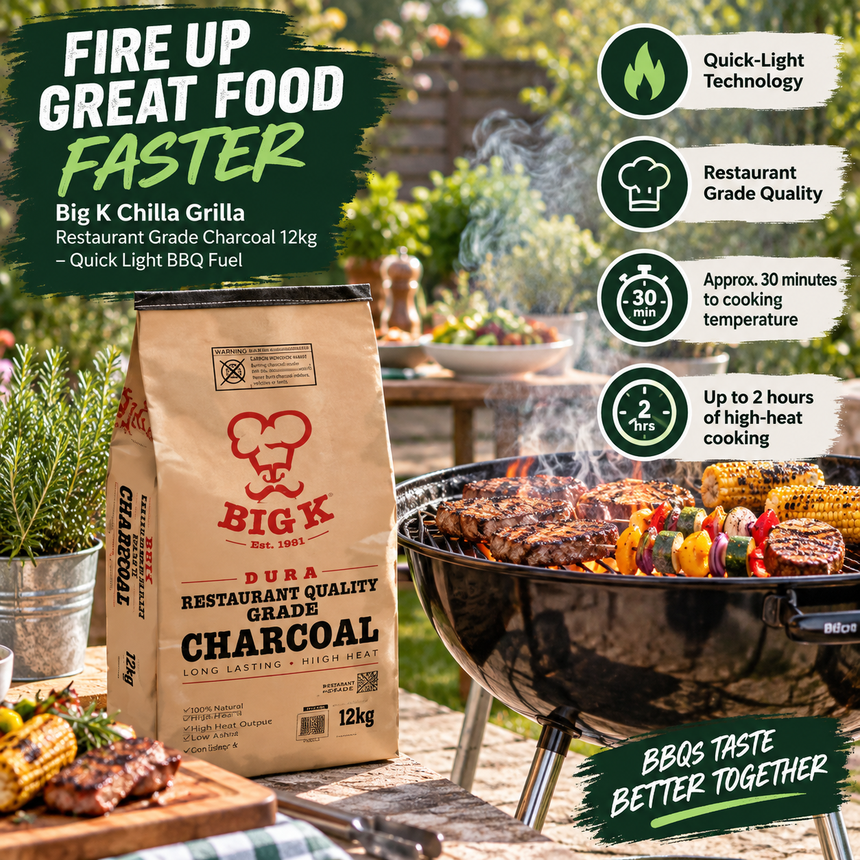 Big K Restaurant Grade Charcoal 12kg - Image 3