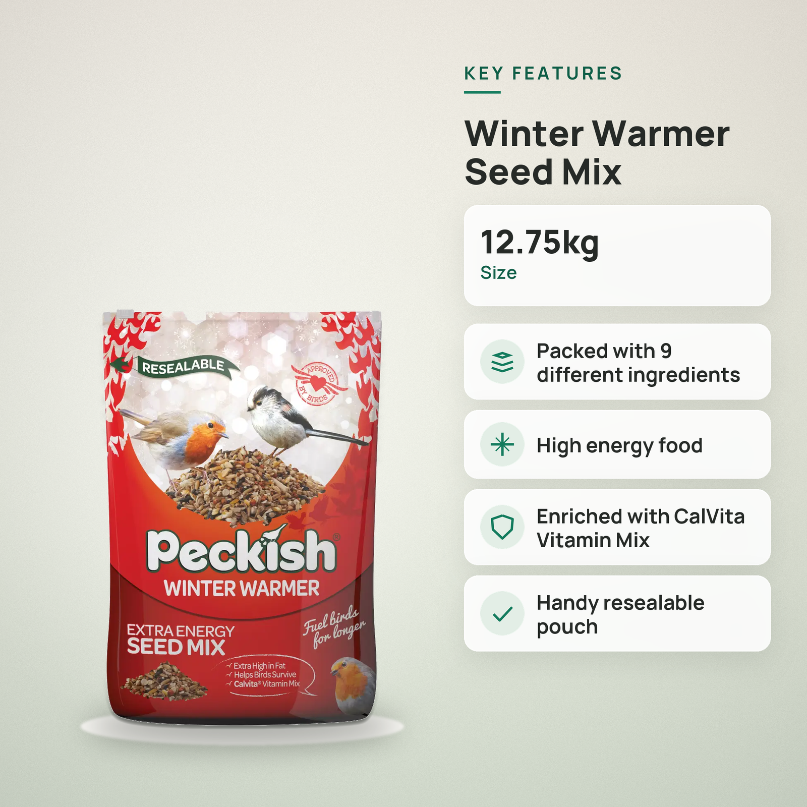 Peckish Winter Warmer High Energy Bird Seed 12.75kg - Image 4