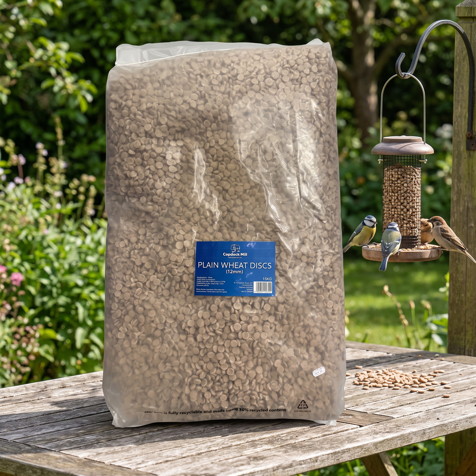 Copdock Mill Plain Wheat Discs 15kg - Natural Floating Duck and Swan Feed - Image 2