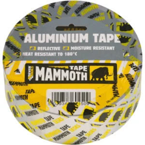 Everbuild Mammoth Aluminium Foil Tape 75mm x 45m - Heat Resistant Silver