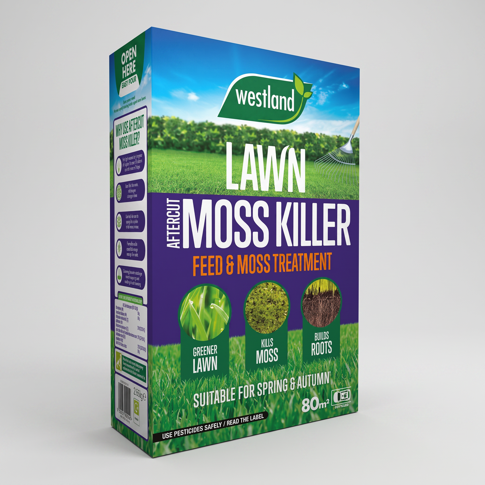 Westland Aftercut Lawn Moss Killer Treatment 80 Square Metre Coverage - Image 3