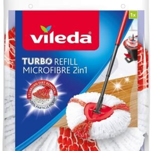 Vileda Easy Wring & Clean Turbo 2-in-1 Mop Head Refill - Microfibre