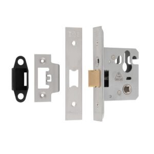 Eurospec 64mm Euro Cylinder Night Latch Case - Satin Stainless Steel