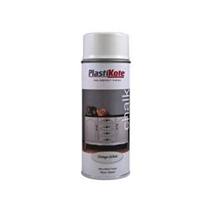 PlastiKote Chalk Spray Paint - Vintage White 400ml Eco-Friendly