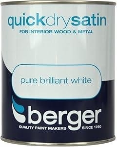 Berger Quick Dry Satin Brilliant White 750ml