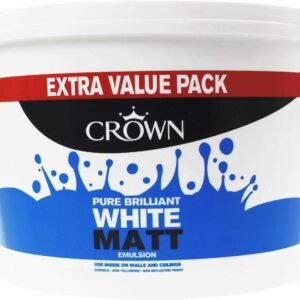 Crown Matt Emulsion Paint Pure Brilliant White 7.5 Litre