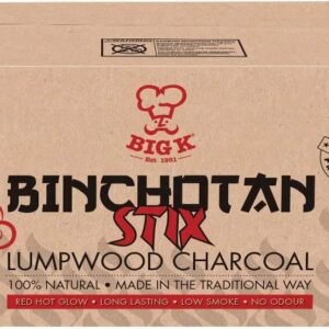 Big K Binchotan Stix White Charcoal - 10kg Premium Japanese-Style BBQ Charcoal