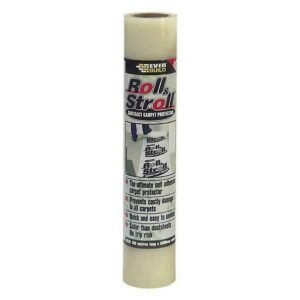 Everbuild Roll and Stroll Contract Carpet Protector 600mm x 50m - Self-Adhesive Clear Film