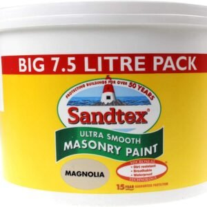 Sandtex Microseal Smooth Masonry Paint - Magnolia 7.5 Litre