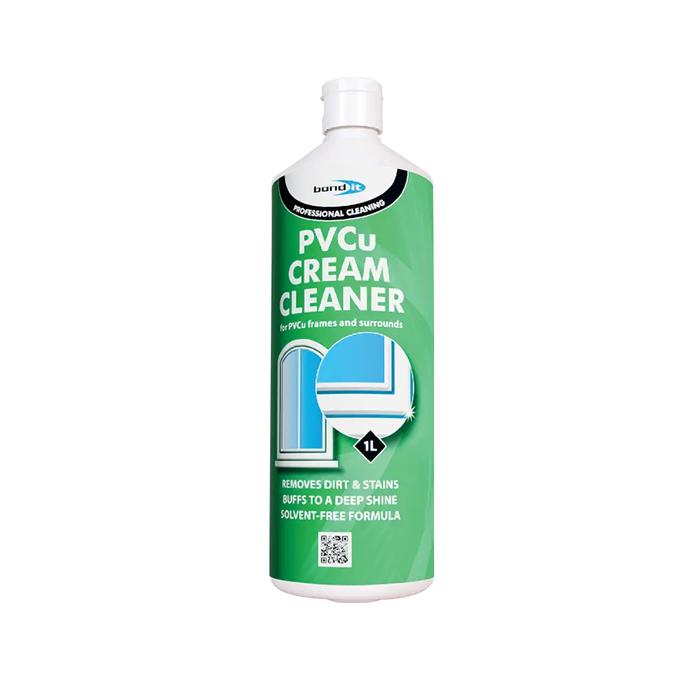 Bond-It PVCu Cream Cleaner 1 Litre - Solvent-Free Formula for White and Coloured Frames