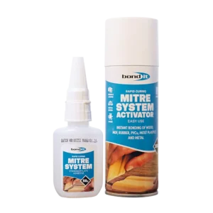Bond-It Mitre Bonding System Kit - 50g Superglue and 200ml Activator for Wood Joints