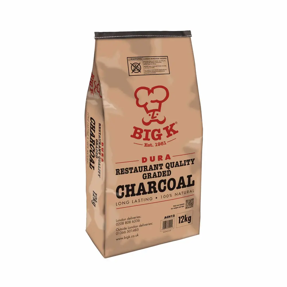 Big K Chilla Grilla Restaurant Grade Charcoal 12kg - Quick Light BBQ Fuel