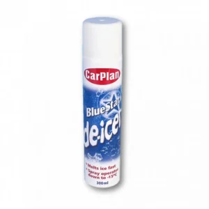 Carplan Blue Star De-Icer Aerosol 300ml - Fast Acting Windscreen Deicer