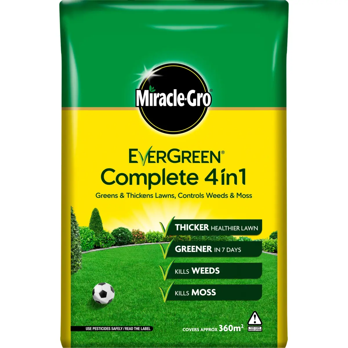 Miracle-Gro Complete 4-in-1 Lawn Treatment with WaterSmart - Covers 360m²