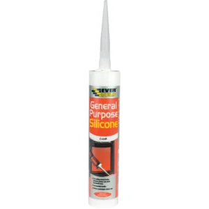 Everbuild General Purpose Silicone Sealant 280ml - Clear with Anti-Fungal Protection
