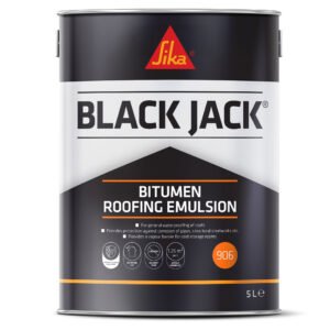 Everbuild 906 Black Bitumen Roofing Emulsion 5L - Waterproof Roof Coating