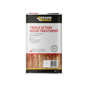 Sika Triple Action Wood Treatment 5L - Clear Rot Protector and Insect Killer