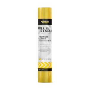 Everbuild Roll and Stroll Premium Carpet Protector 600mm x 25m - Self-Adhesive Yellow Film