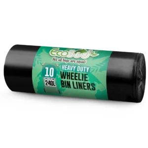 240 Litre Wheelie Bin Liners Black - 10 Pack