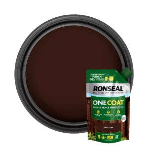 Ronseal one coat Shed & Fence 950ml Refill Pouch Dark OAK