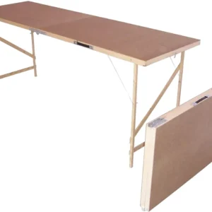 Folding Hardboard Wallpaper Pasting Table - 178cm x 56cm x 74cm