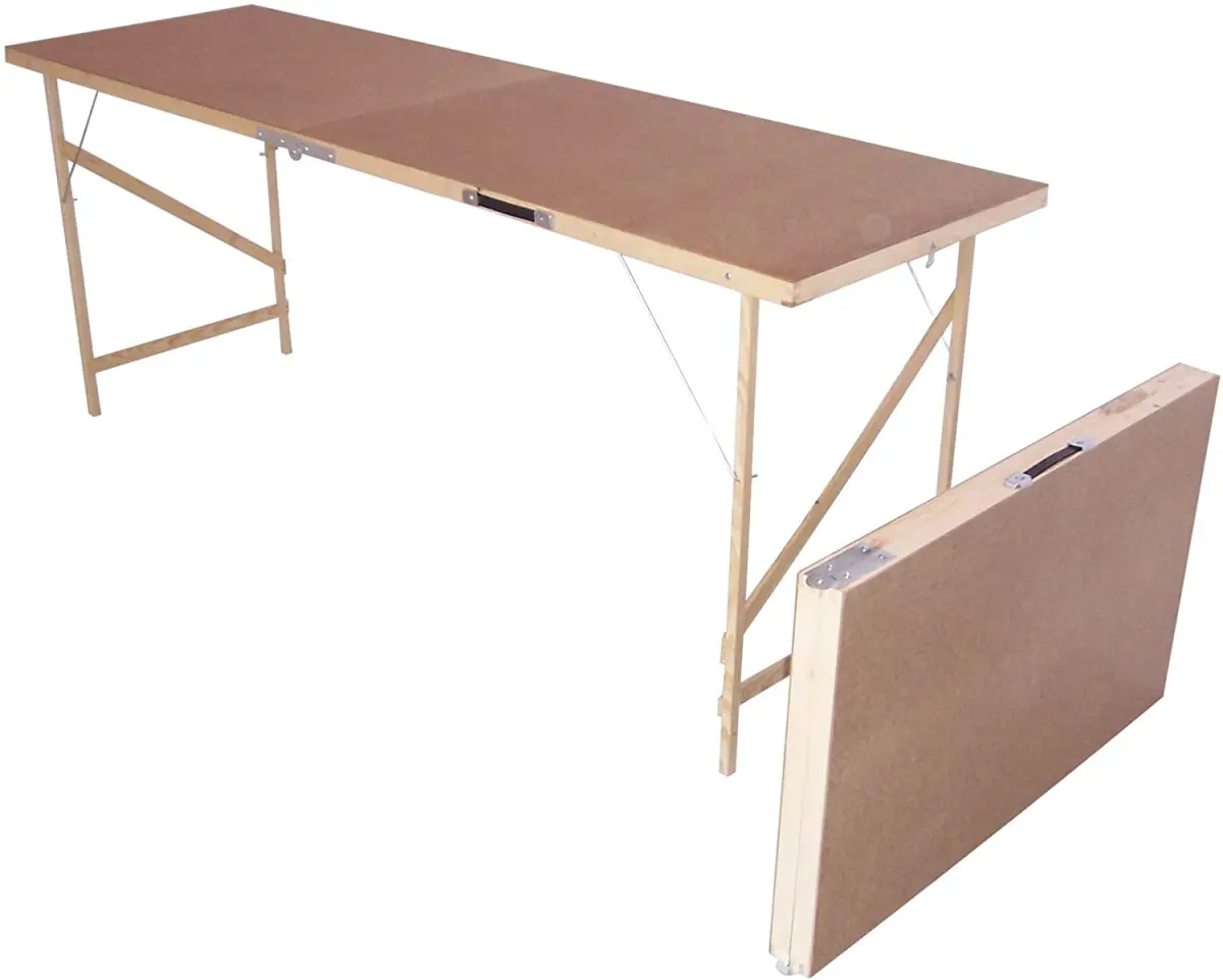 Folding Hardboard Wallpaper Pasting Table - 178cm x 56cm x 74cm