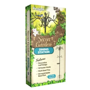 Peckish Secret Garden Bird Feeding Station 2.5m - 10 Hook Complete Dining Station