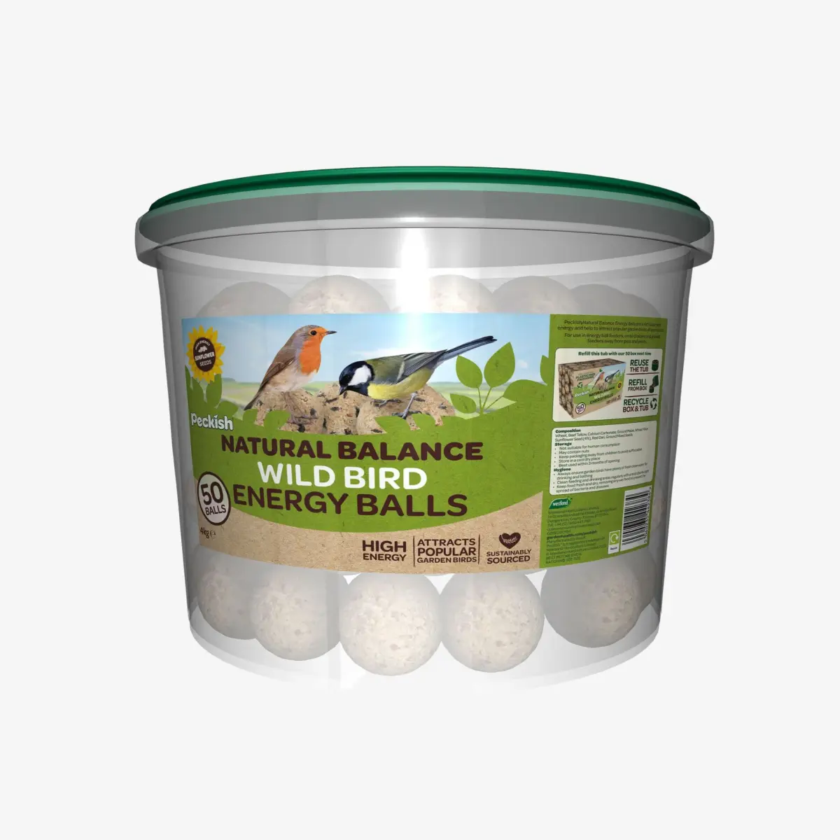 Peckish Natural Balance Energy Balls 50 Tub