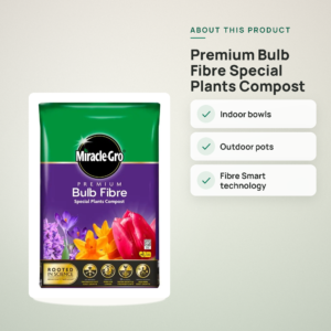 Miracle-Gro Premium Bulb Fibre Special Plants Compost 20L - features